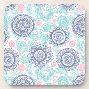 Ethnisches Paisley-Muster Getränkeuntersetzer