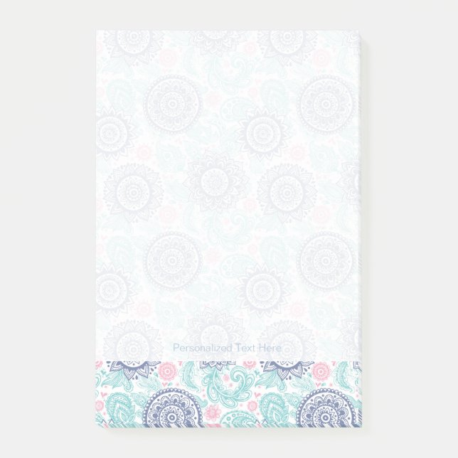 Ethnisches Paisley-Muster Post-it Klebezettel (Vorderseite)