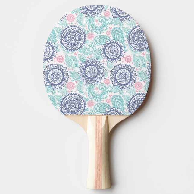 Ethnisches Paisley-Muster Tischtennis Schläger (Vorderseite)