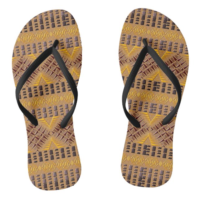 ethnisches Stammes- afrikanisches Muster Flip Flops (Fußbett)