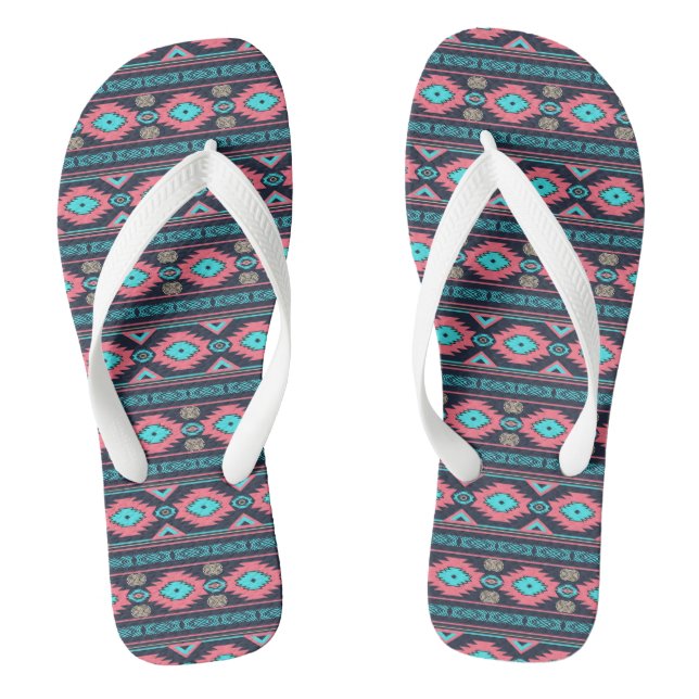 ethnisches Stammesmuster im Südwesten. Flip Flops (Fußbett)