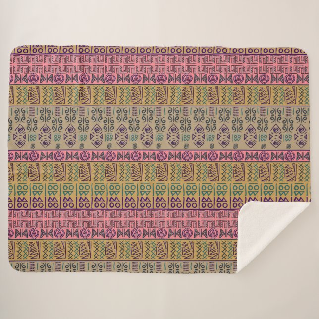 Ethnisches Stammesmuster Sherpadecke (Vorderseite (Horizontal))
