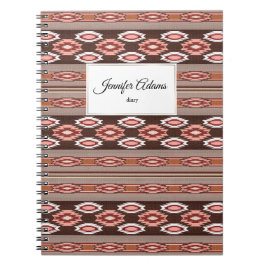 ethnisches südwestliches Muster. Name. Notizblock