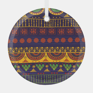 Ethno im Stammesalter: Nahtloses Muster. Ornament Aus Glas