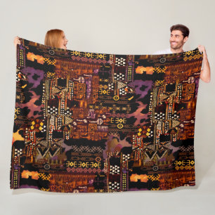 Ethno-jazz Fleece Blanket, groß