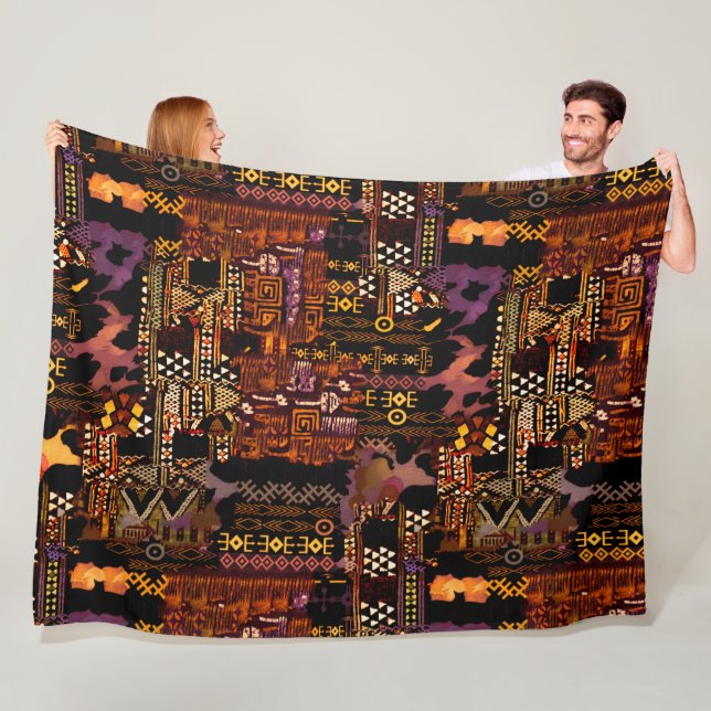 Ethno-jazz Fleece Blanket, groß (Beispiel)