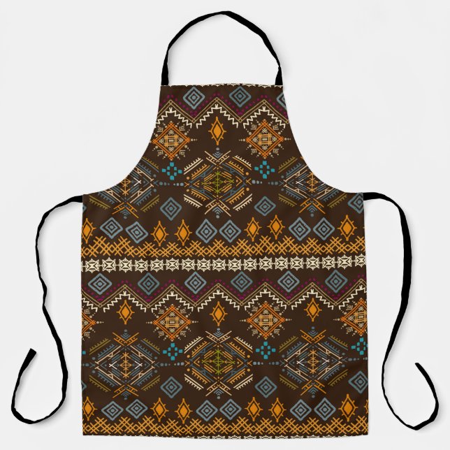 Ethno-nahtloses Muster. Ethnischer Boho-Ornament.  Schürze (Vorderseite)
