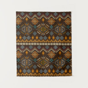 Ethno-nahtloses Muster. Ethnischer Boho-Ornament. Wandteppich