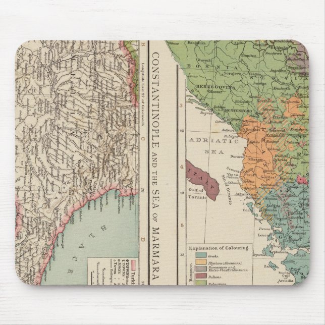 Ethnog Balkan Halbinsel, Konstantinopel Mousepad (Vorne)