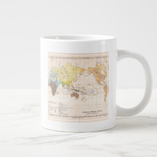 Ethnografische Karte der Welt Jumbo-Tasse