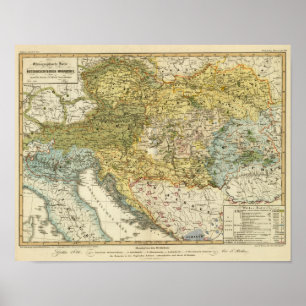 Ethnographie-Karte von Europa Poster