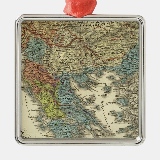 Ethnographische Karte des Osmanischen Reichs Ornament Aus Metall (Vorne)