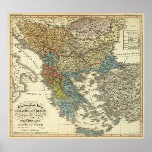Ethnographische Karte des Osmanischen Reichs Poster