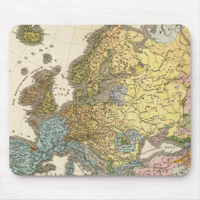 Ethnographische Karte Europas Mousepad (Vorne)