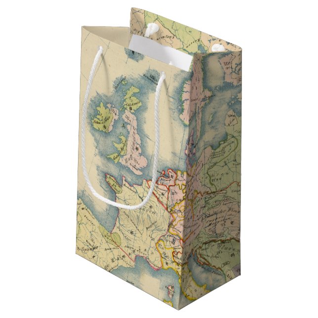 Ethnographische Karte von Europa Kleine Geschenktüte (Rückseite Schrägansicht)