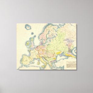 Ethnographische Karte von Europa Leinwanddruck