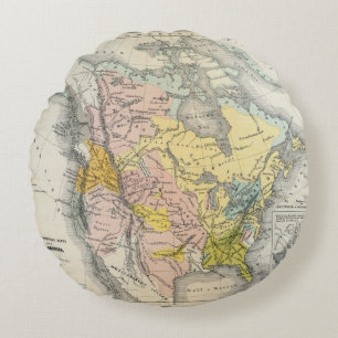 Ethnographs von Nordamerika Rundes Kissen