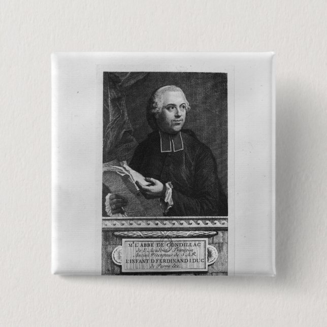 Etienne Bonnot de Condillac Button (Vorderseite)