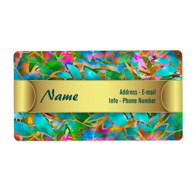 Etikett Abstraktes Hartglas (Vorne)