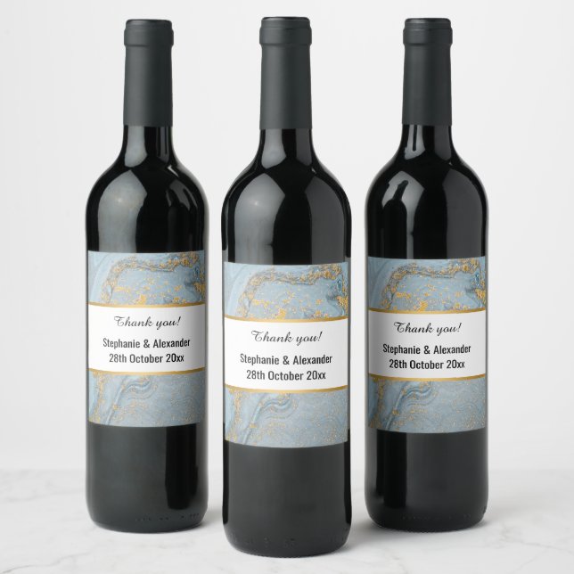 ETIKETT AUS ABSTRAKTEM WEIN (Flaschen)