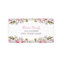 Etikett der Adresse - Blumen