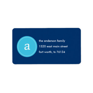 Etikett der Monogramm-Adresse Adressaufkleber