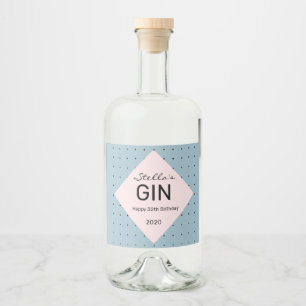 Etikett der personalisierten Gin-Flasche