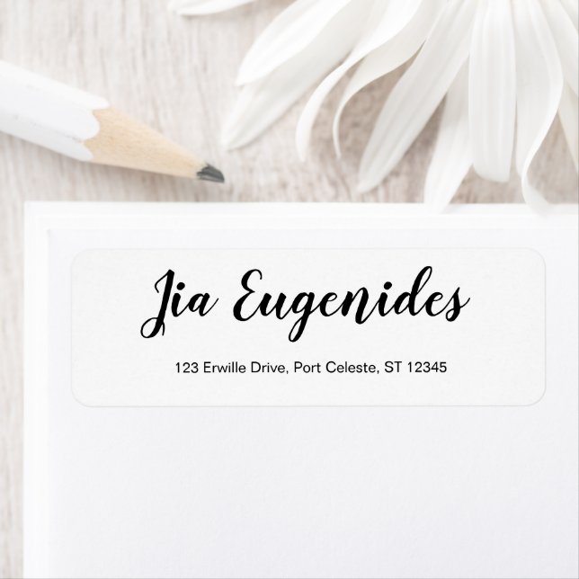 Etikett der persönlichen Rücksendeadresse im weiße (Insitu)