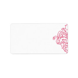 Etikett der rosa Damaske Adressaufkleber