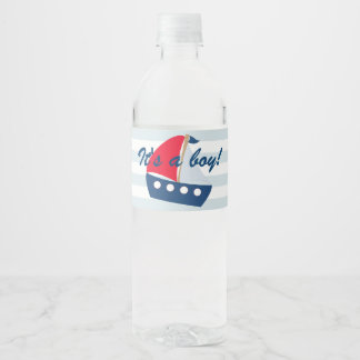 Etikett der Wasserflasche für Babydusche
