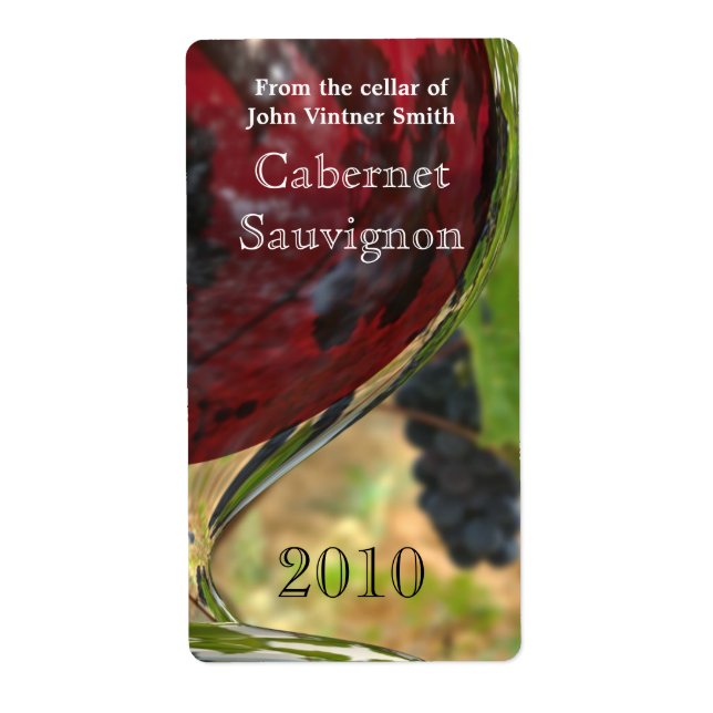 Etikett der Weinflasche (Vorne)