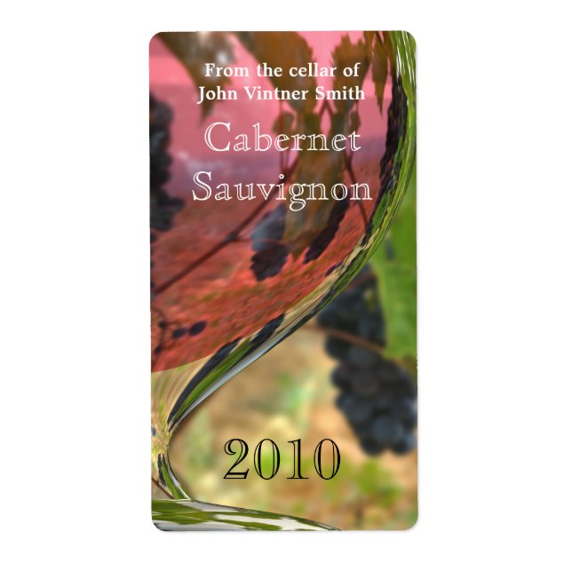 Etikett der Weinflasche (Vorne)