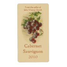 Etikett der Weinflasche