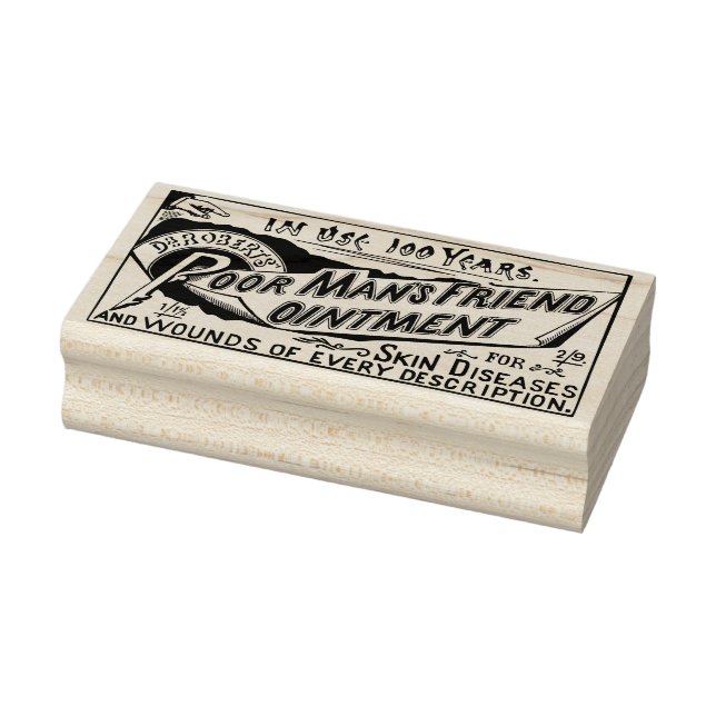 Etikett des armen Mannes mit Salbe Gummistempel (Stempel)
