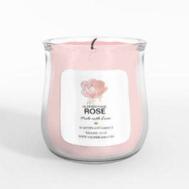 Etikett des Produkts Rosa Aquarell Quadratischer Aufkleber