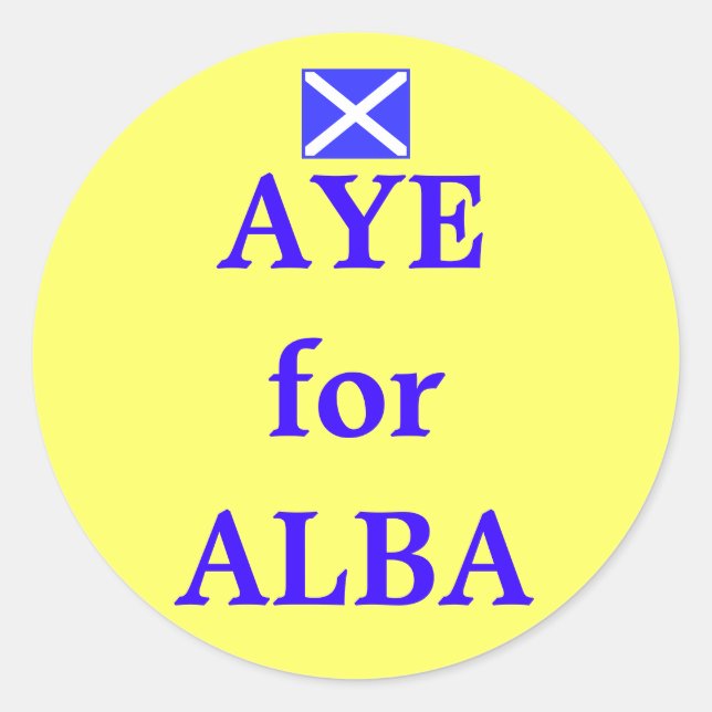 Etikett für Alba Scottish Independence Runder Aufkleber (Vorderseite)