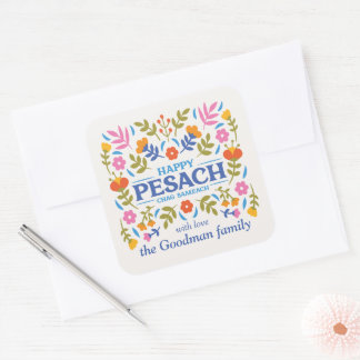 Etikett für benutzerdefinierten Passover-Passover Quadratischer Aufkleber
