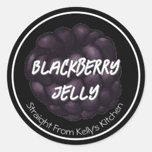 Etikett für Brombeergelee-Marmelade für Heimkonser Runder Aufkleber