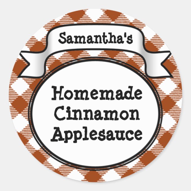 Etikett für Cinnamon / Canning Jar Runder Aufkleber (Vorderseite)