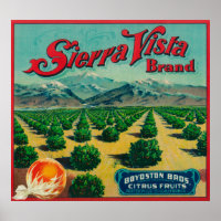 Etikett für Citrus-Käfige der Marke Sierra Vista