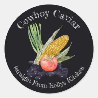 Etikett für Cowboy Caviar für Heimkonserven Runder Aufkleber