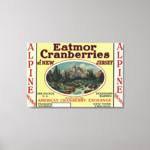 Etikett für Cranberries im Alpenraum Leinwanddruck
