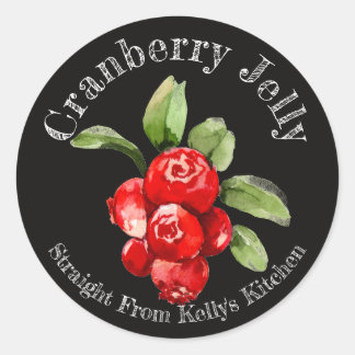 Etikett für Cranberry-Jelly für Heimkonserven Runder Aufkleber