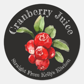 Etikett für Cranberry-Saft aus Heimkonserven Runder Aufkleber