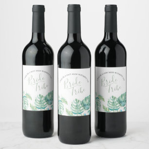 Etikett für das tropische Leaf-Bridesmaid-Label