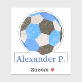 Etikett für den Fußball des Kindes