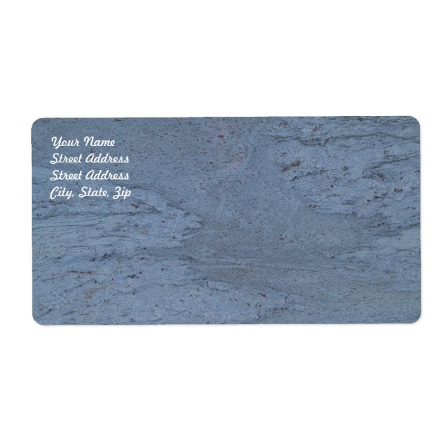Etikett für den Versand von Blauem Marmor (Vorne)