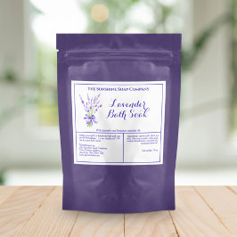 Etikett für den weißen Lavendel mit wasserdichten 