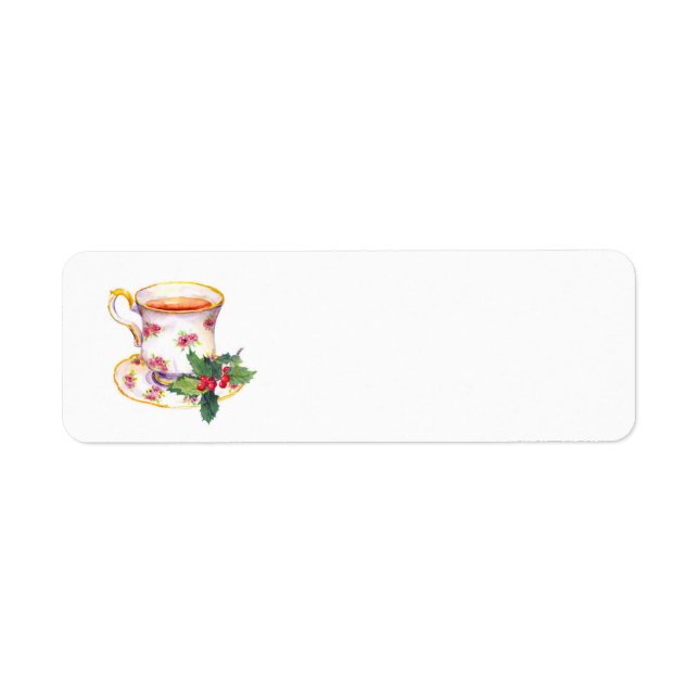 Etikett für die Adresse des Holiday Tee (Vorne)