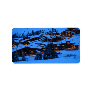 Etikett für die Adresse im Winter Adressaufkleber